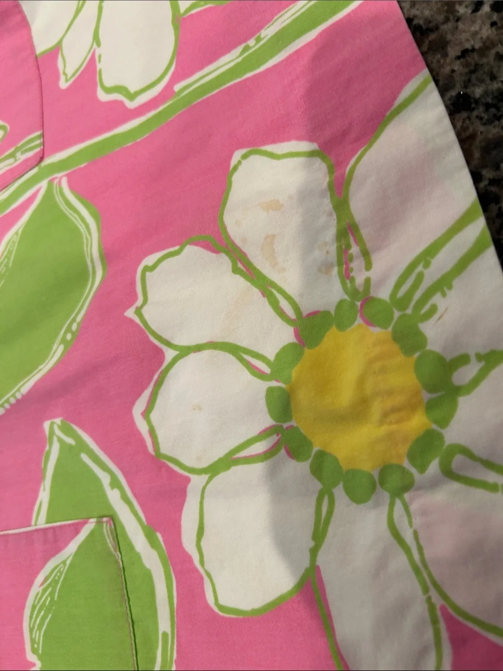 Lilly Pulitzer Pink Floral Shift Dress with Green Accents